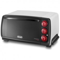 DE LONGHI EO14552W Forno elettrico 1400w 14L Grill Timer 120min Termost regolabile Doppio vetro Colore Nero/Bianco