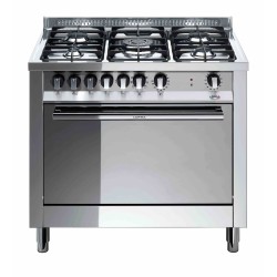 LOFRA MG96MFC Cucina Tuttoforno  5 fuochi gas  Forno elettrico multifunzione Grill Timer Griglie ghisa colore Inox Misure L90xP6