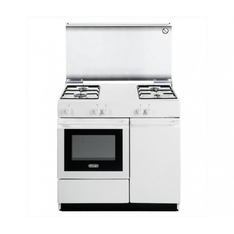 DE LONGHI SGW854N Cucina a Gas 4 Fuochi Forno Gas + Vano portabomb Misure H85xL86xP50 cm Colore bianco