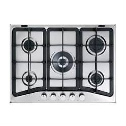 DE LONGHI TAF 57PRO Piano cottura Gas 5 fuochi Accensione elettronica sicurflame manopole frontali griglie in ghisa colore Inox 