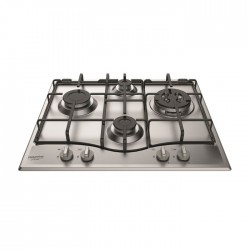HOTPOINT ARISTON PCN642TIXHAR Piano cottura 4 Fuochi C/Laterali Valvola sicurezza 60cm Inox